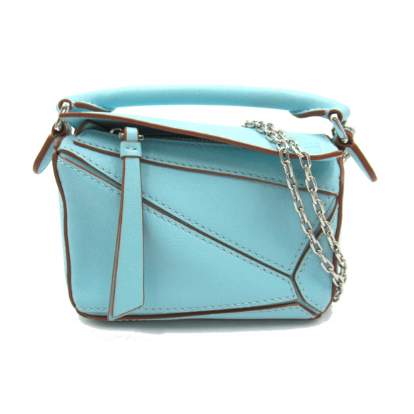 Loewe Puzzle Bag Nano Shoulder Bag Leather Series Blue - Picture 1 of 10